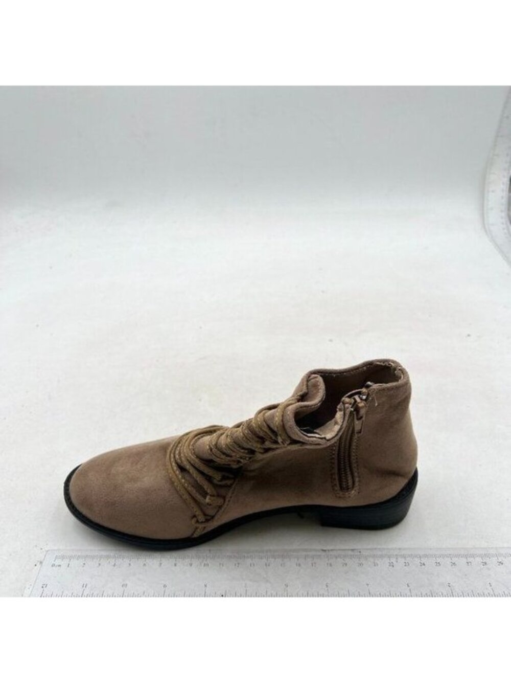 Brown Women's Lace Up Ankle Boots Casual Comfortable Lightweight Walking Shoes